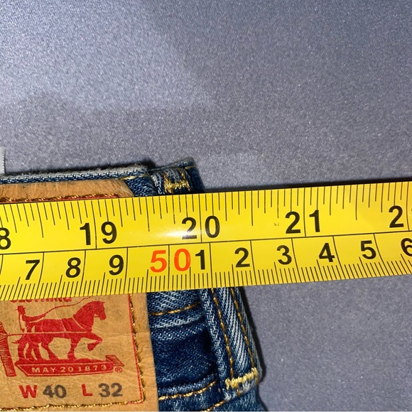 Levi's® Men's 505 Straight Leg Regular Fit Jeans - Dark Blue 40x32 - Picture 11 of 16